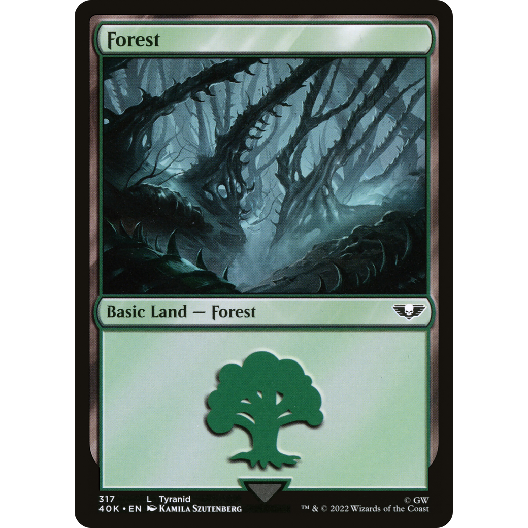 Forest (40K-317) - Warhammer 40,000 Commander Foil