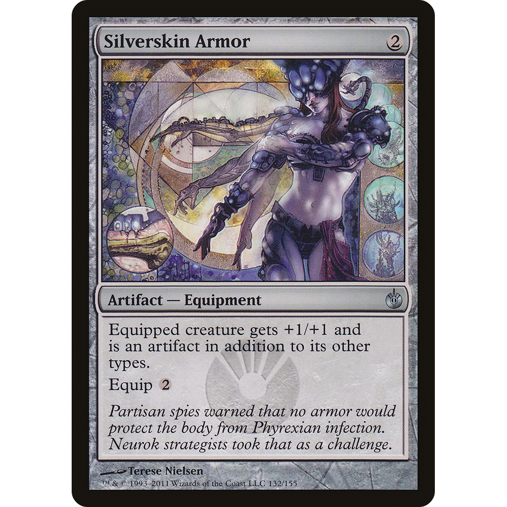 Silverskin Armor (MBS-132) - Mirrodin Besieged Foil