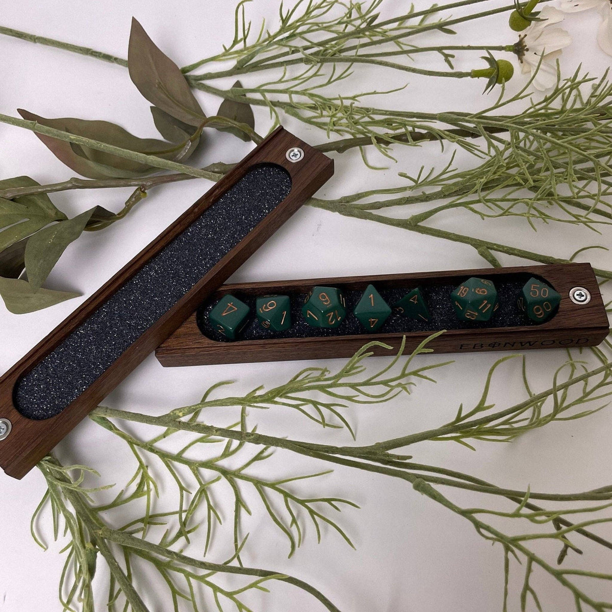 Dice Vault for D&D, Walnut Dice Box, Tabletop Gaming Storage, D20 Dice Holder, Wooden Gift: No