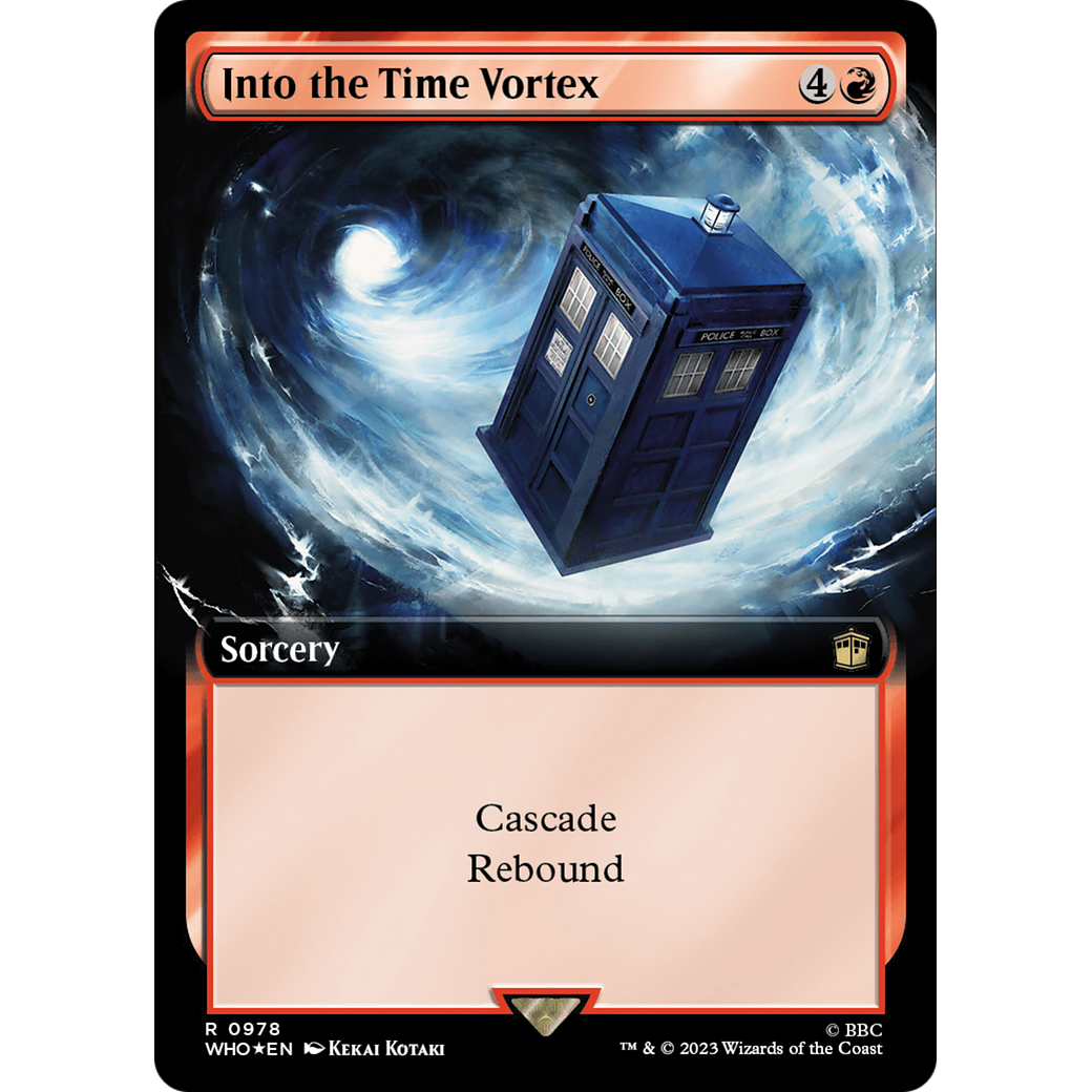 Into the Time Vortex (Extended Art) (Surge Foil) (WHO-978) - Doctor Who: (Extended Art) Foil