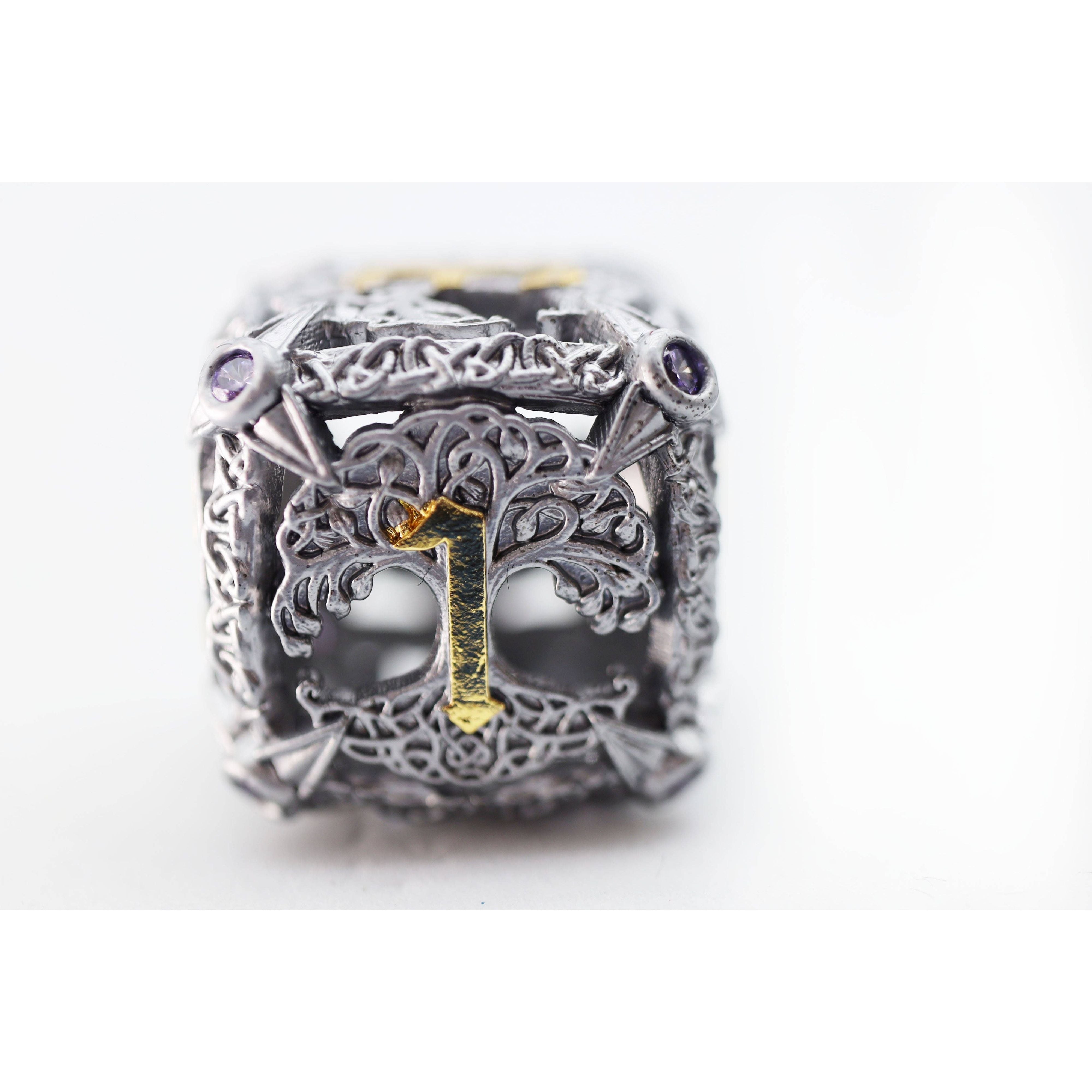 Trees of Virtue: Tree of Philomathy - Hollow Metal RPG Dice Set
