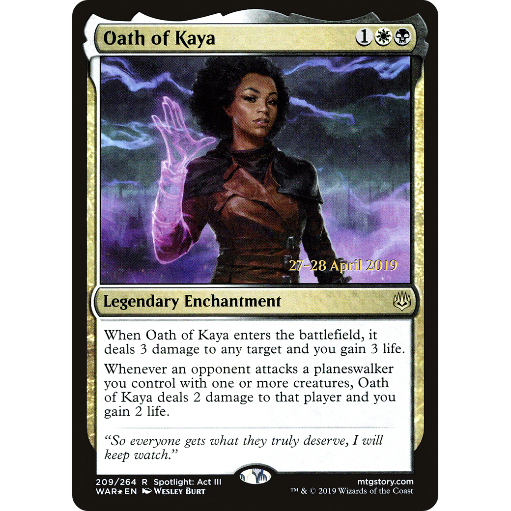 Oath of Kaya (PRE-209) - War of the Spark Promos Foil