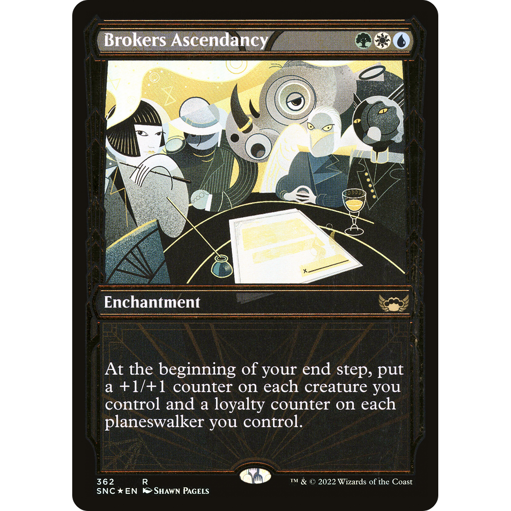 Brokers Ascendancy (Gilded Foil) (SNC-362) - Streets of New Capenna: (Showcase) Foil