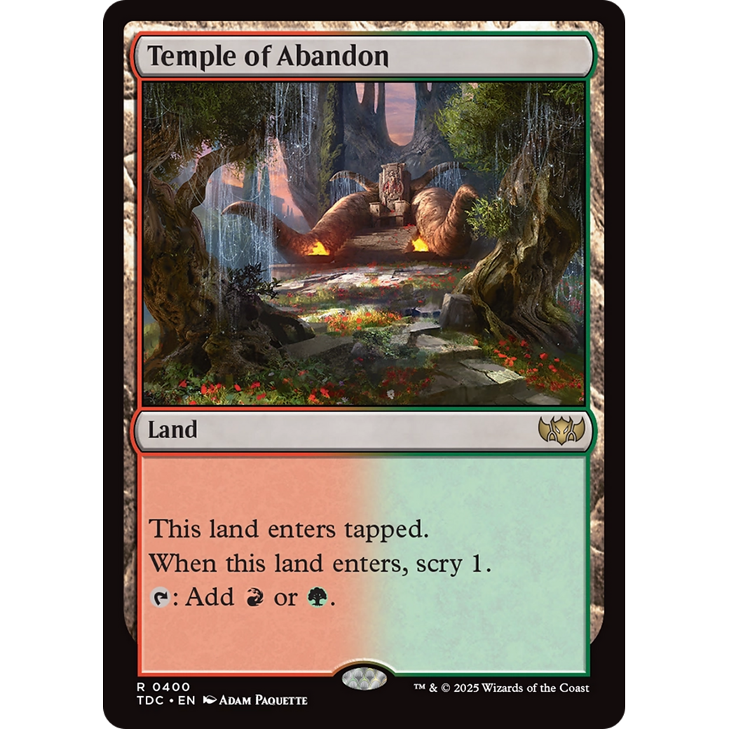 Temple of Abandon (TDC-400) - Commander: Tarkir: Dragonstorm