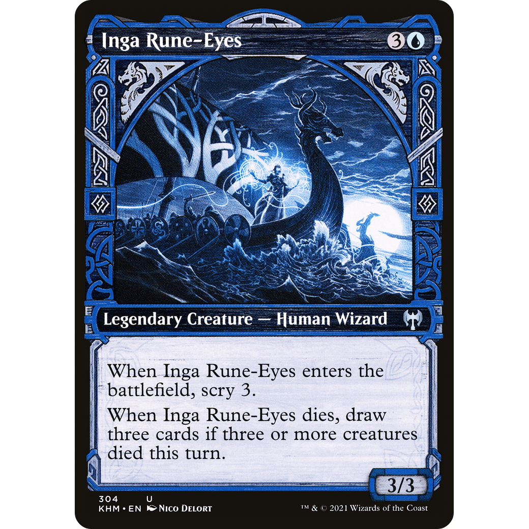 Inga Rune-Eyes (Showcase) (KHM-304) - Kaldheim: (Showcase) Foil