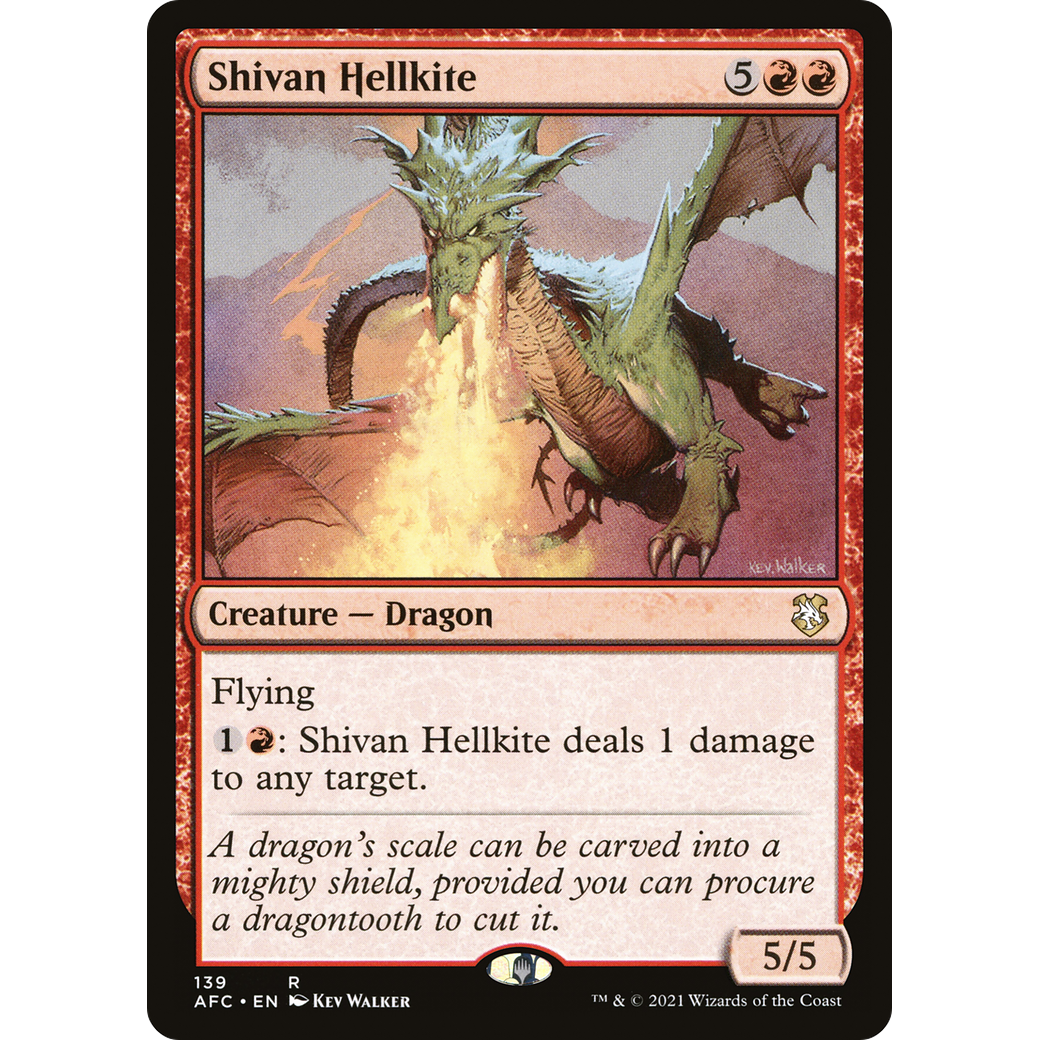 Shivan Hellkite (AFC-139) - Forgotten Realms Commander