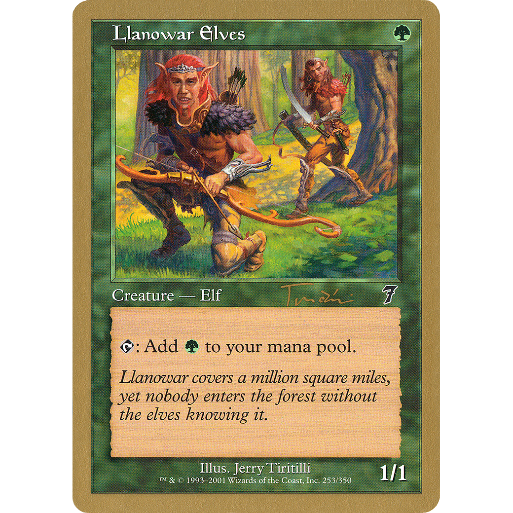 Llanowar Elves - 2001 Jan Tomcani (7ED) (WCD-) - World Championship Decks 2001