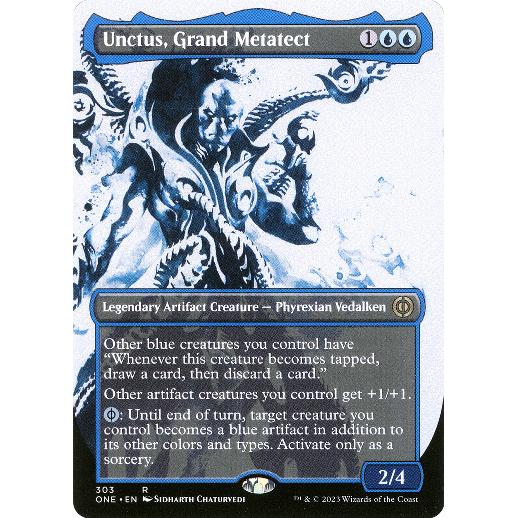 Unctus, Grand Metatect (ONE-303) - Phyrexia: All Will Be One: (Showcase) (Borderless) Foil