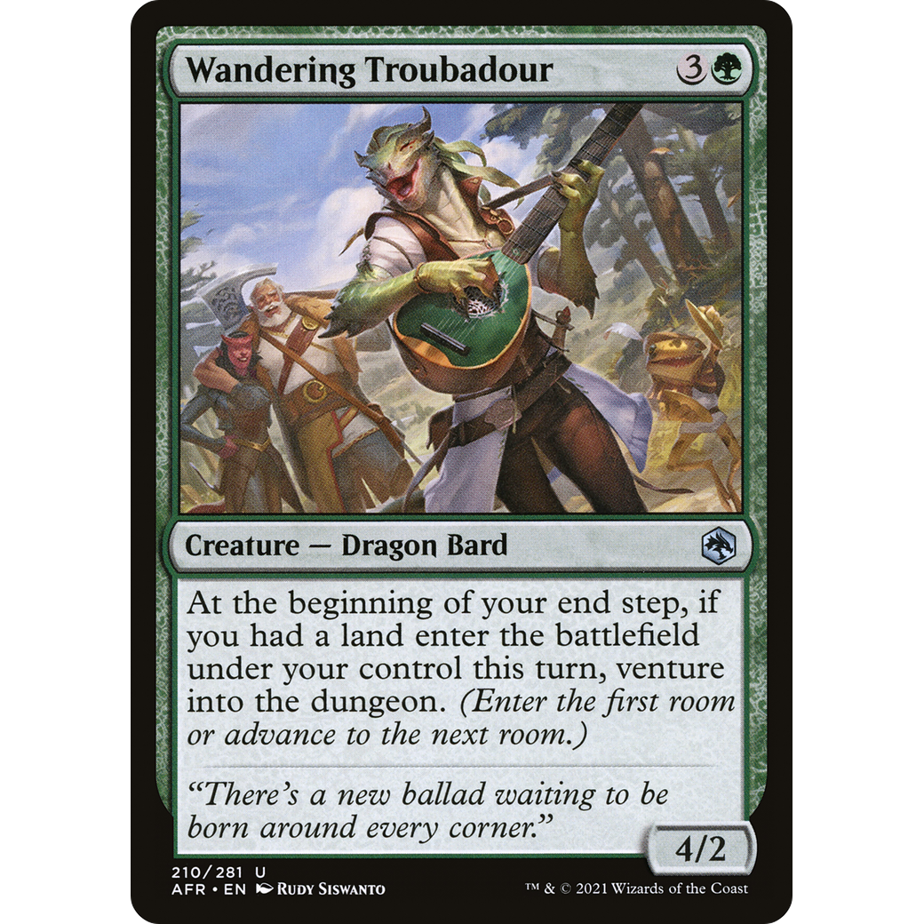 Wandering Troubadour (AFR-210) - Adventures in the Forgotten Realms Foil