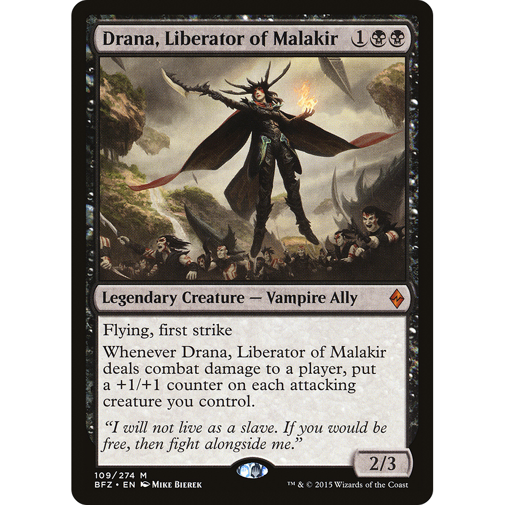 Drana, Liberator of Malakir (BFZ-109) - Battle for Zendikar