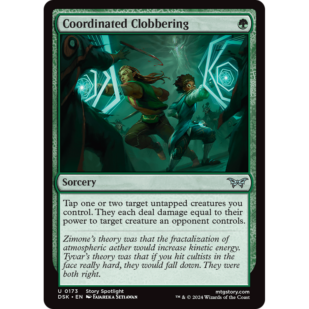 Coordinated Clobbering (DSK-173) - Duskmourn: House of Horror Foil