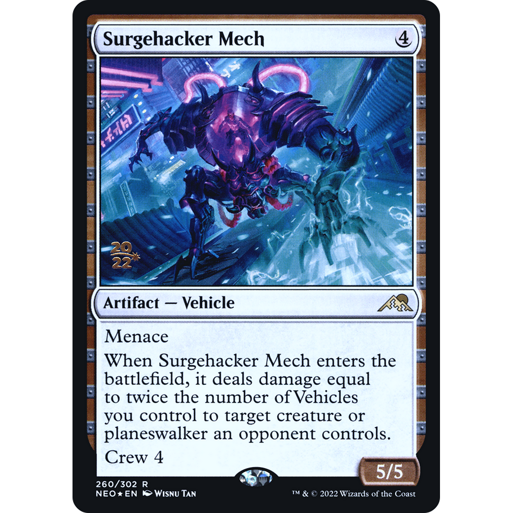 Surgehacker Mech (PRE-260S) - Kamigawa: Neon Dynasty Promos Foil