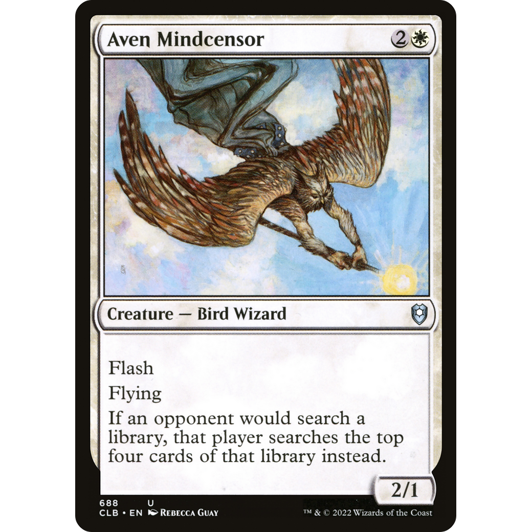 Aven Mindcensor (CLB-688) - Commander Legends: Battle for Baldur's Gate