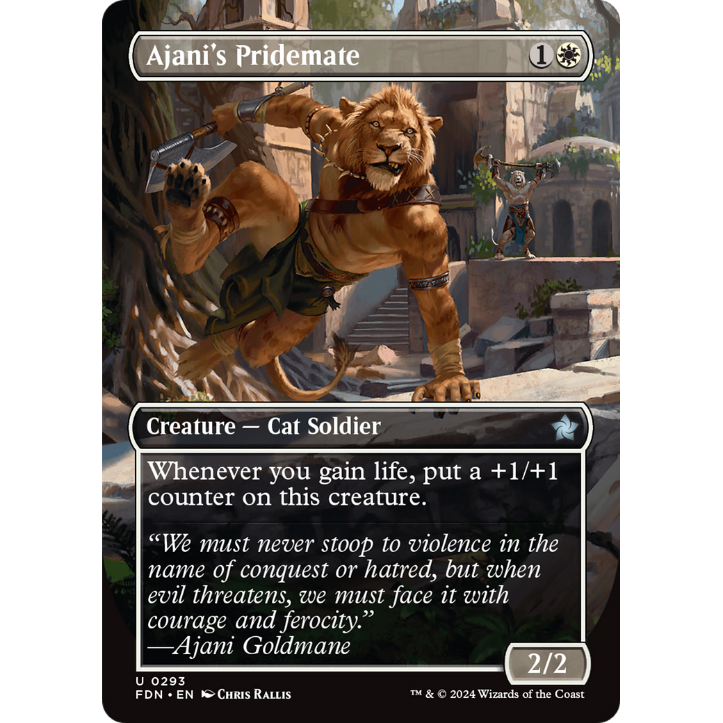 Ajani's Pridemate (FDN-293) - Foundations (Borderless) Foil