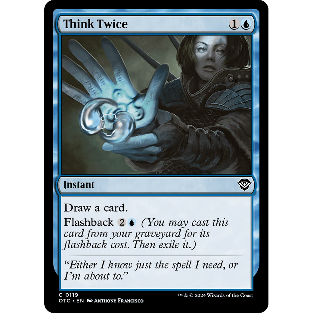 Think Twice (OTC-119) - Outlaws of Thunder Junction Commander