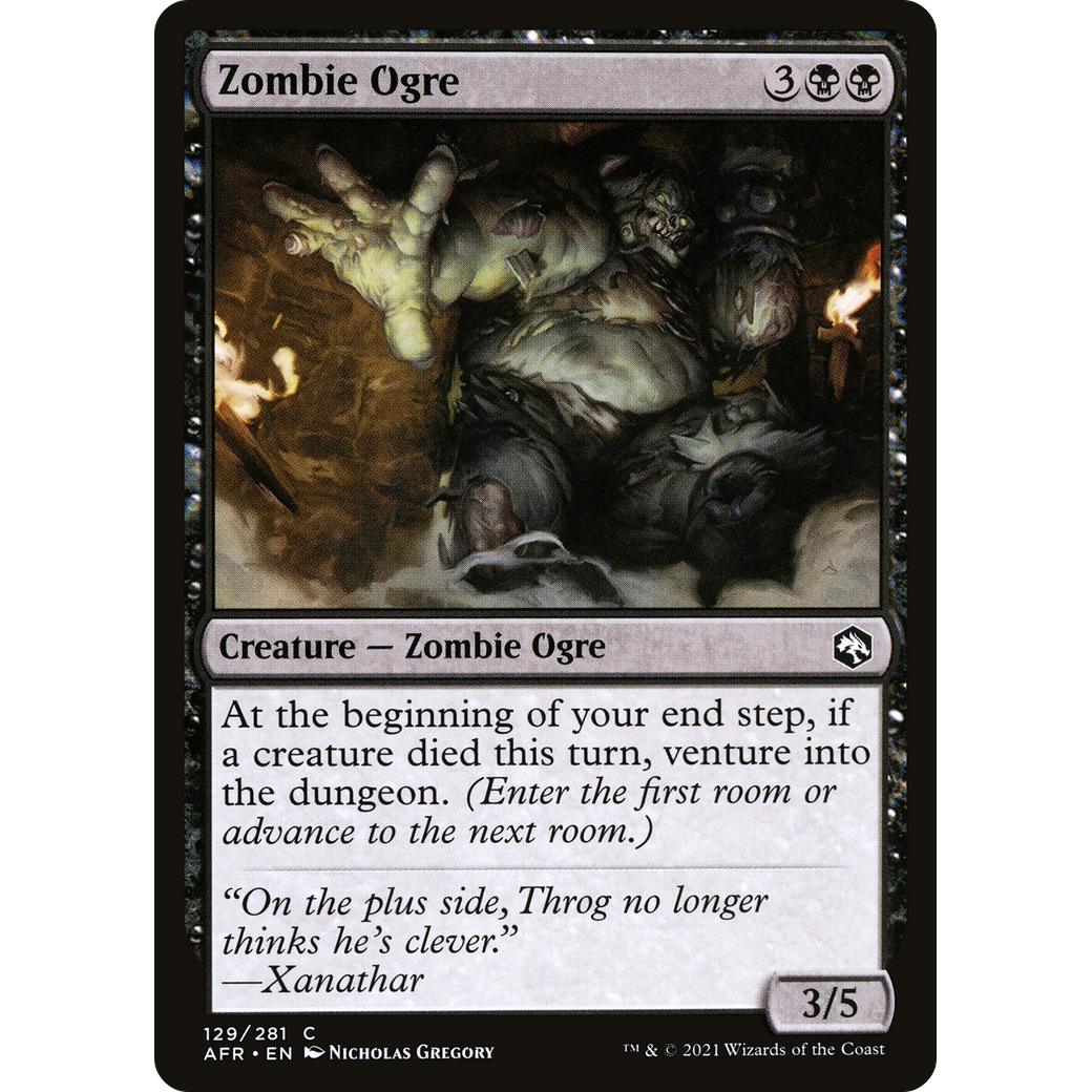 Zombie Ogre (AFR-129) - Adventures in the Forgotten Realms Foil