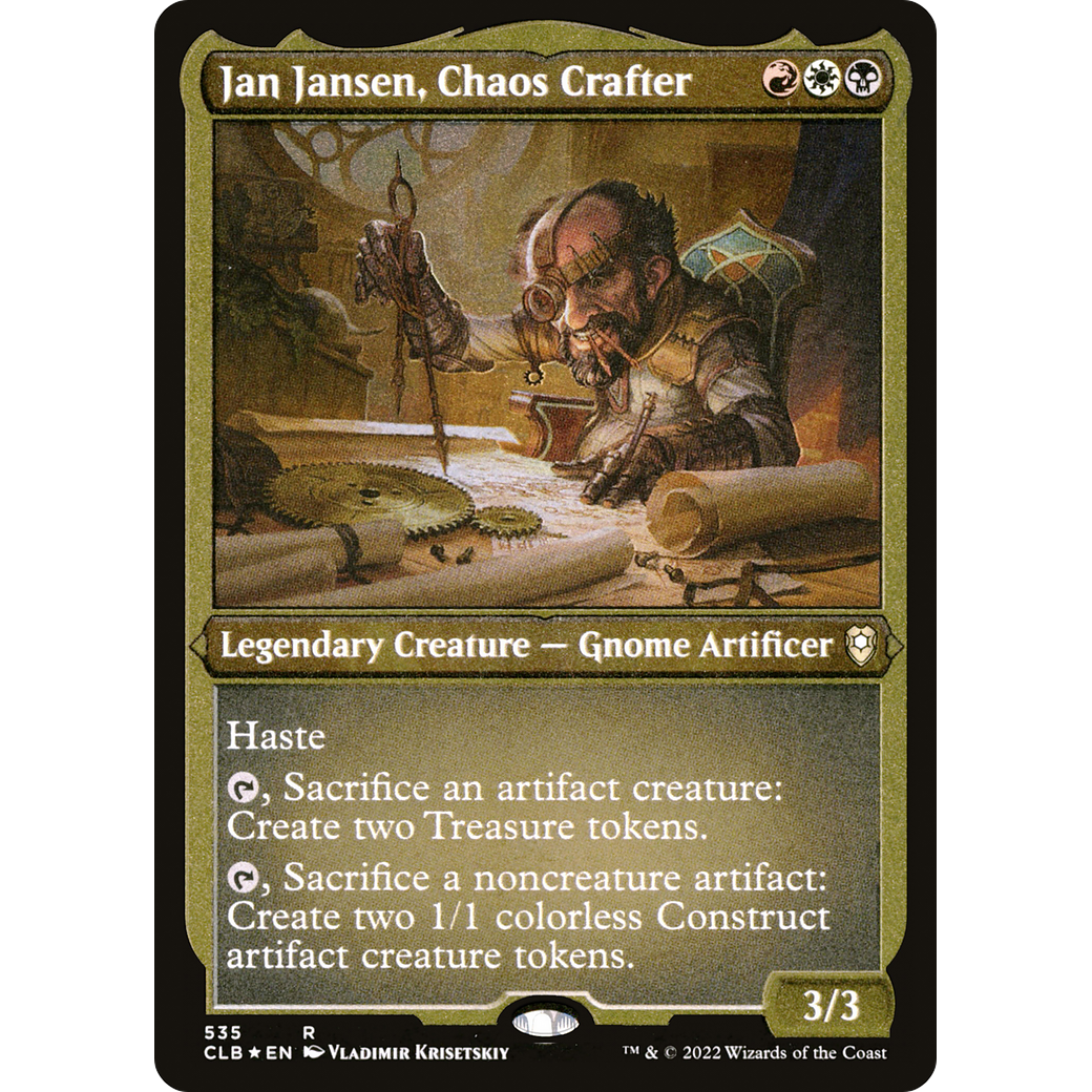 Jan Jansen, Chaos Crafter (CLB-535) - Commander Legends: Battle for Baldur's Gate Etched Foil