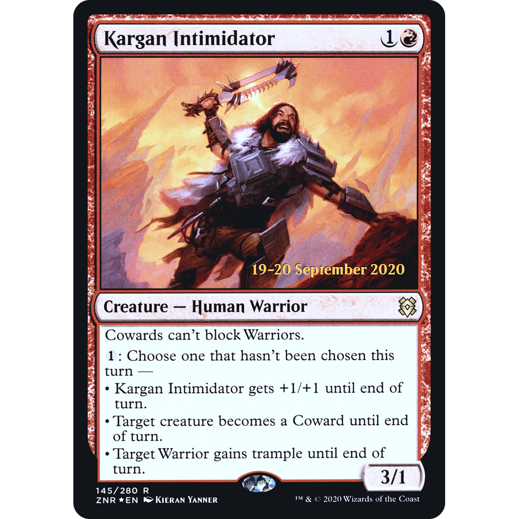 Kargan Intimidator (PRE-145) - Zendikar Rising Promos Foil
