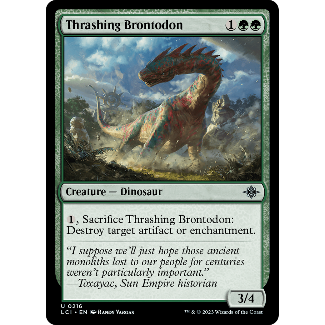 Thrashing Brontodon (LCI-216) - The Lost Caverns of Ixalan