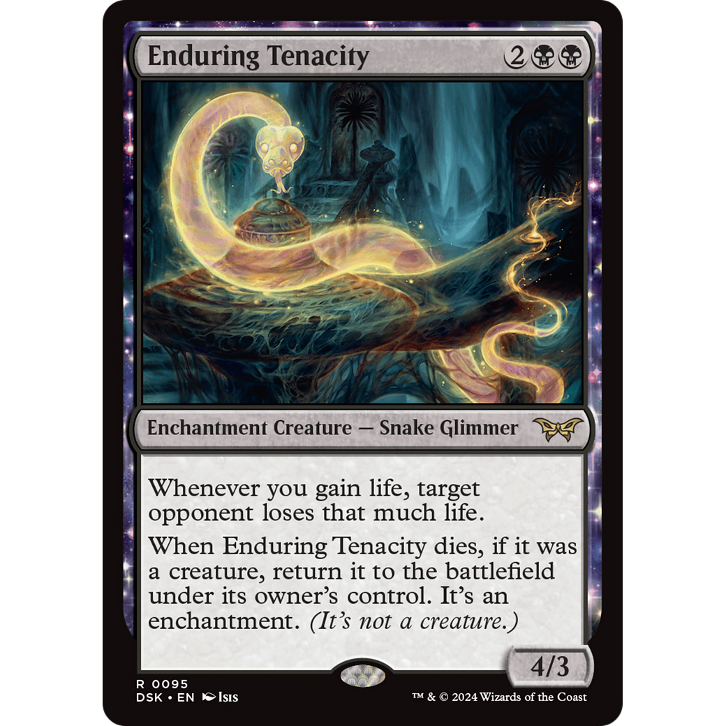Enduring Tenacity (DSK-095) - Duskmourn: House of Horror: (enchantment) Foil