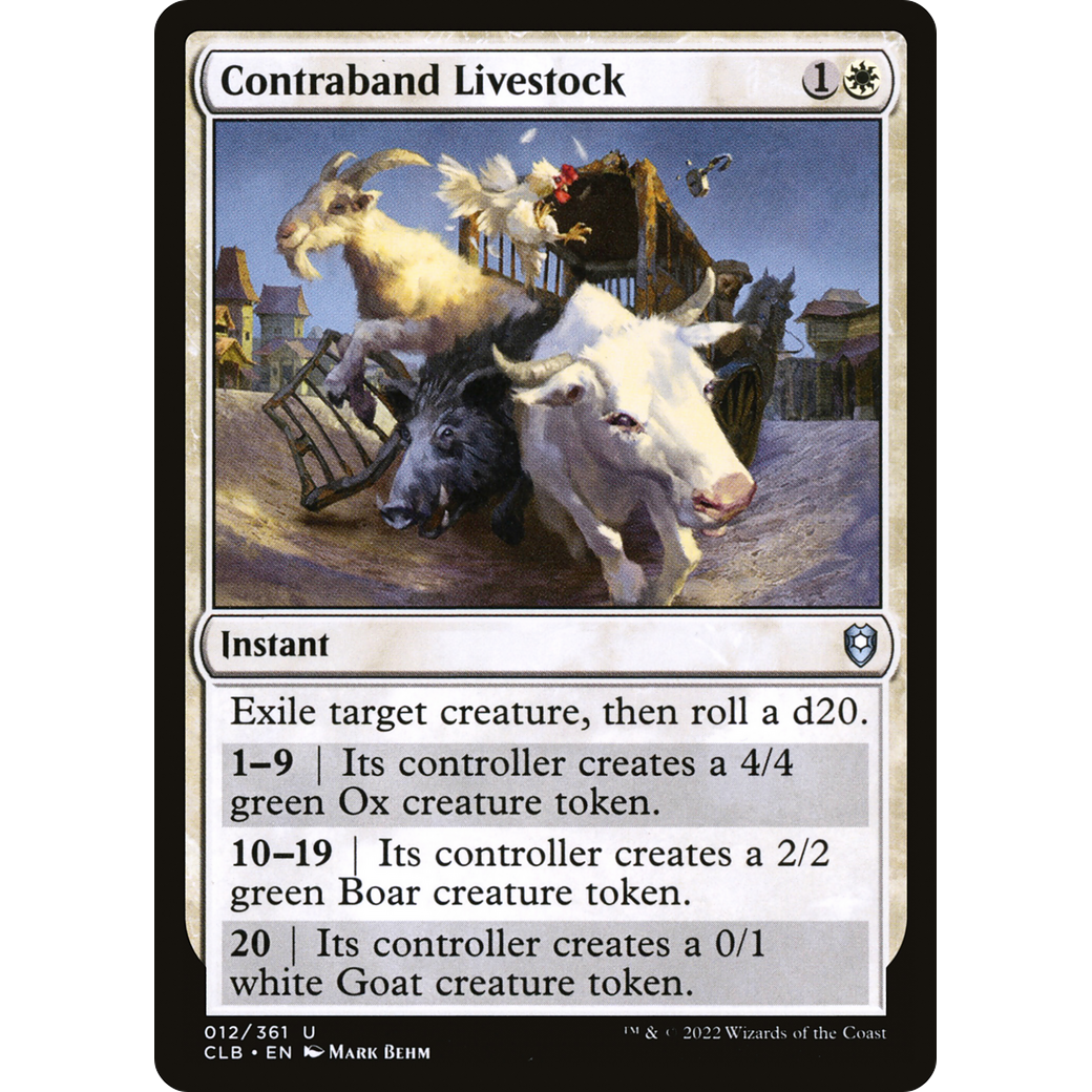 Contraband Livestock (CLB-012) - Commander Legends: Battle for Baldur's Gate