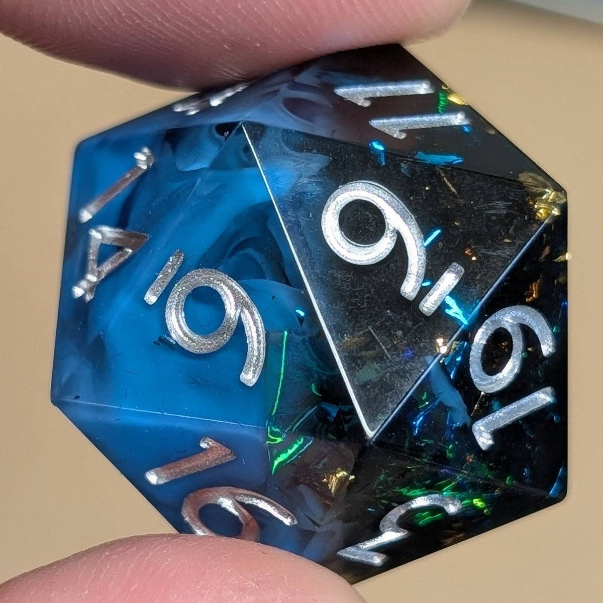 Apatite Glintcrystal - 7 Piece Polyhedral Dice Set