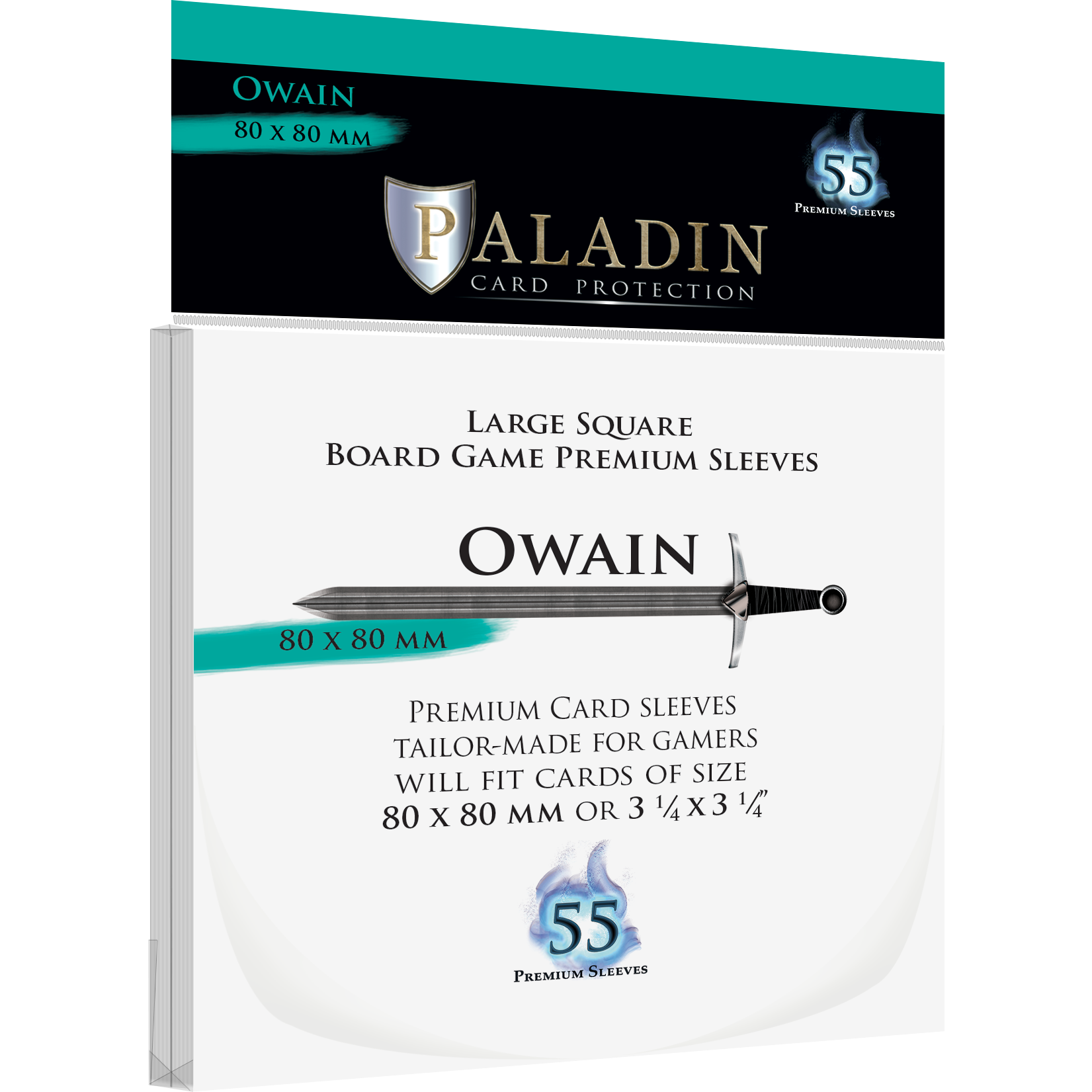Paladin Card Protectors - Clear Gloss Square Sizes: Thanatos – 100x100mm
