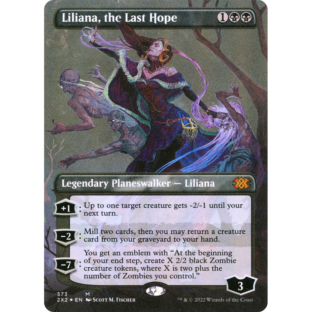 Liliana, the Last Hope (Textured Foil) (2X2-573) - Double Masters 2022 (Borderless) Foil