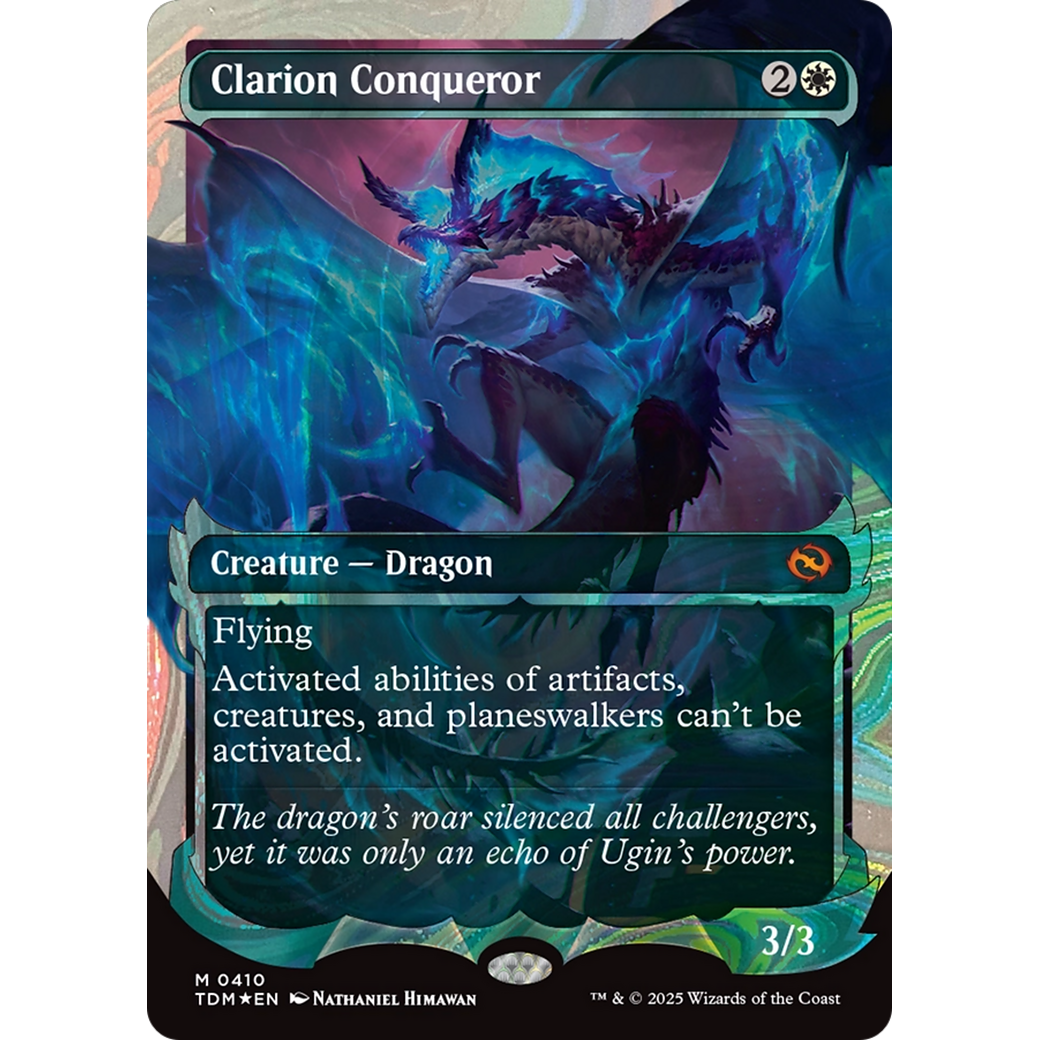 Clarion Conqueror (TDM-410) - Tarkir: Dragonstorm: (Showcase) (Borderless) Foil