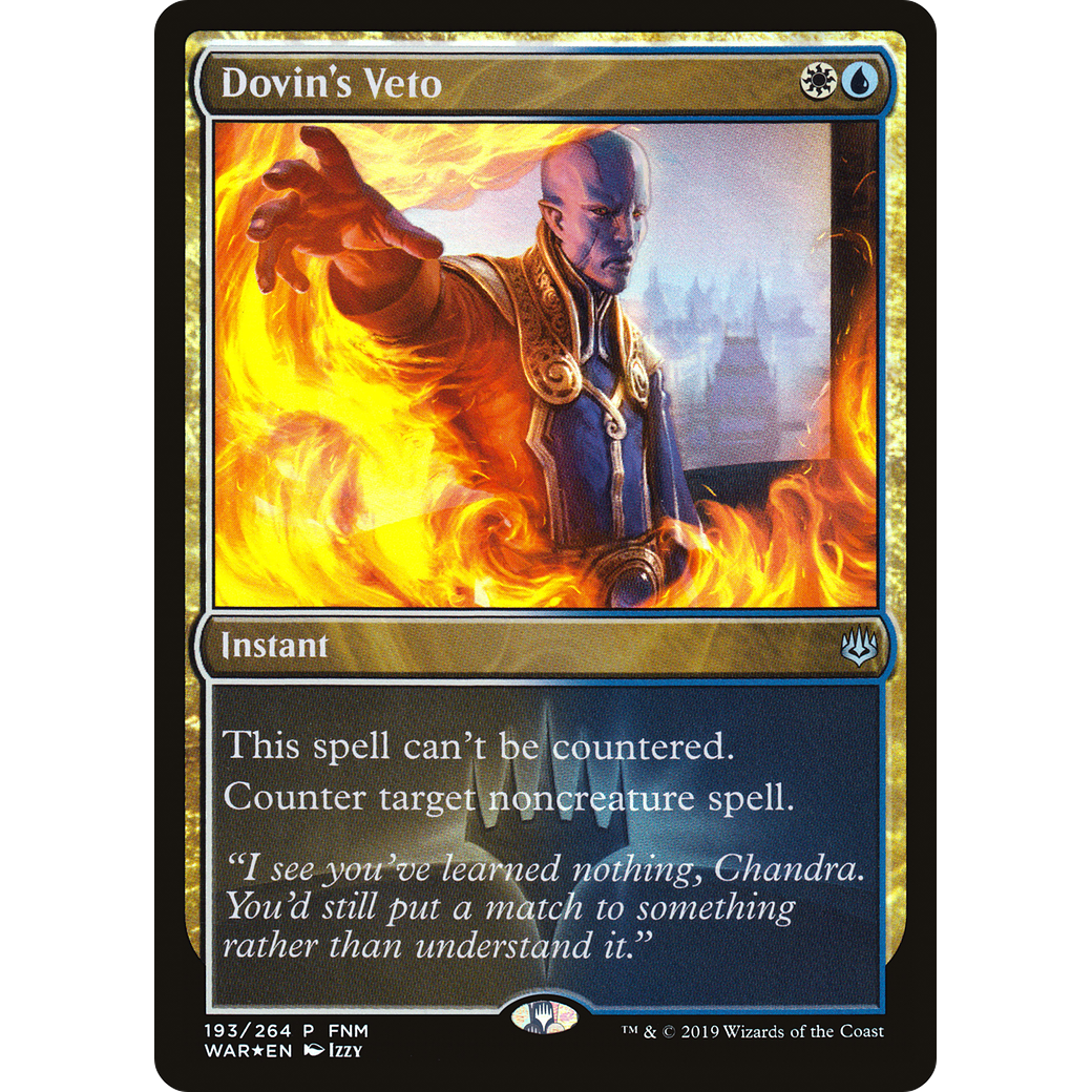 Dovin's Veto (FNM-193) - War of the Spark Promos Foil
