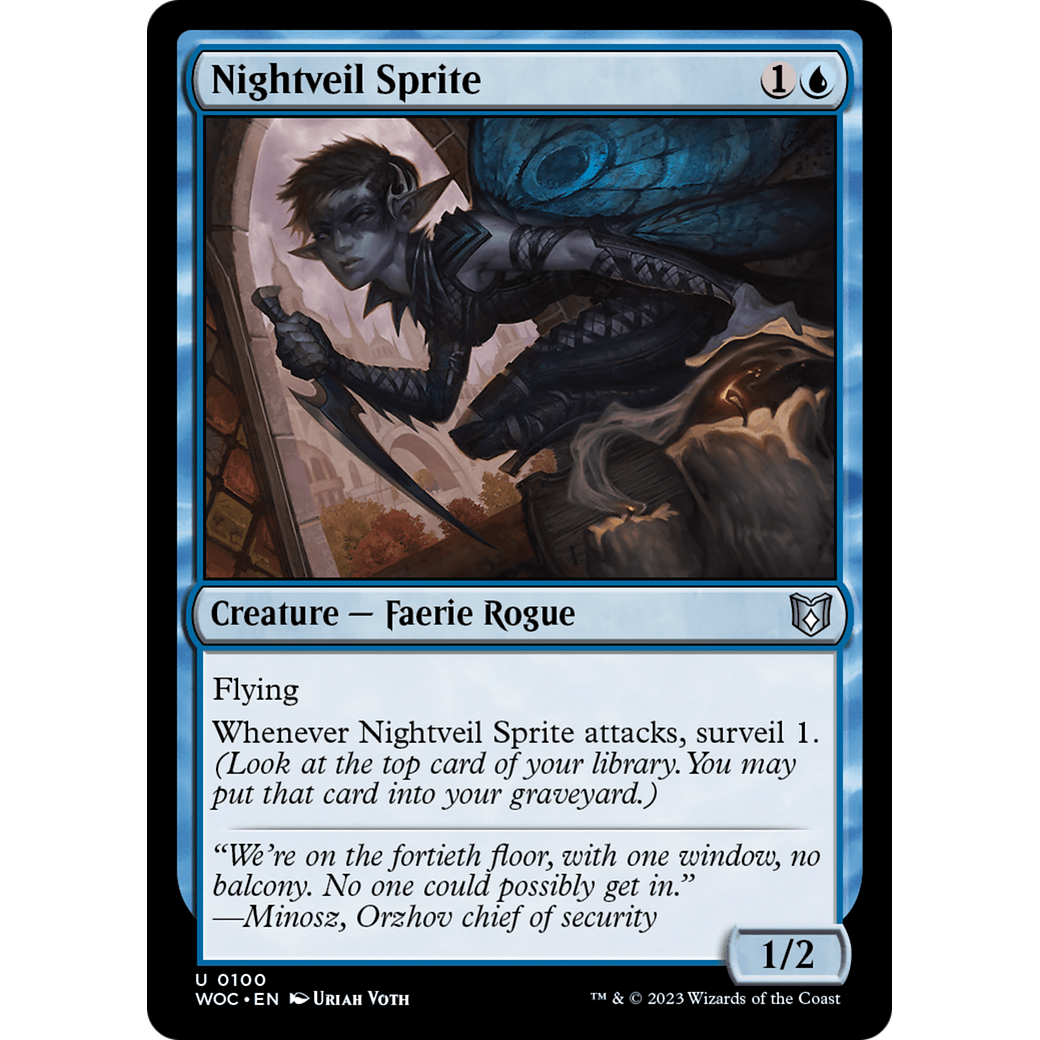 Nightveil Sprite (WOC-100) - Wilds of Eldraine Commander