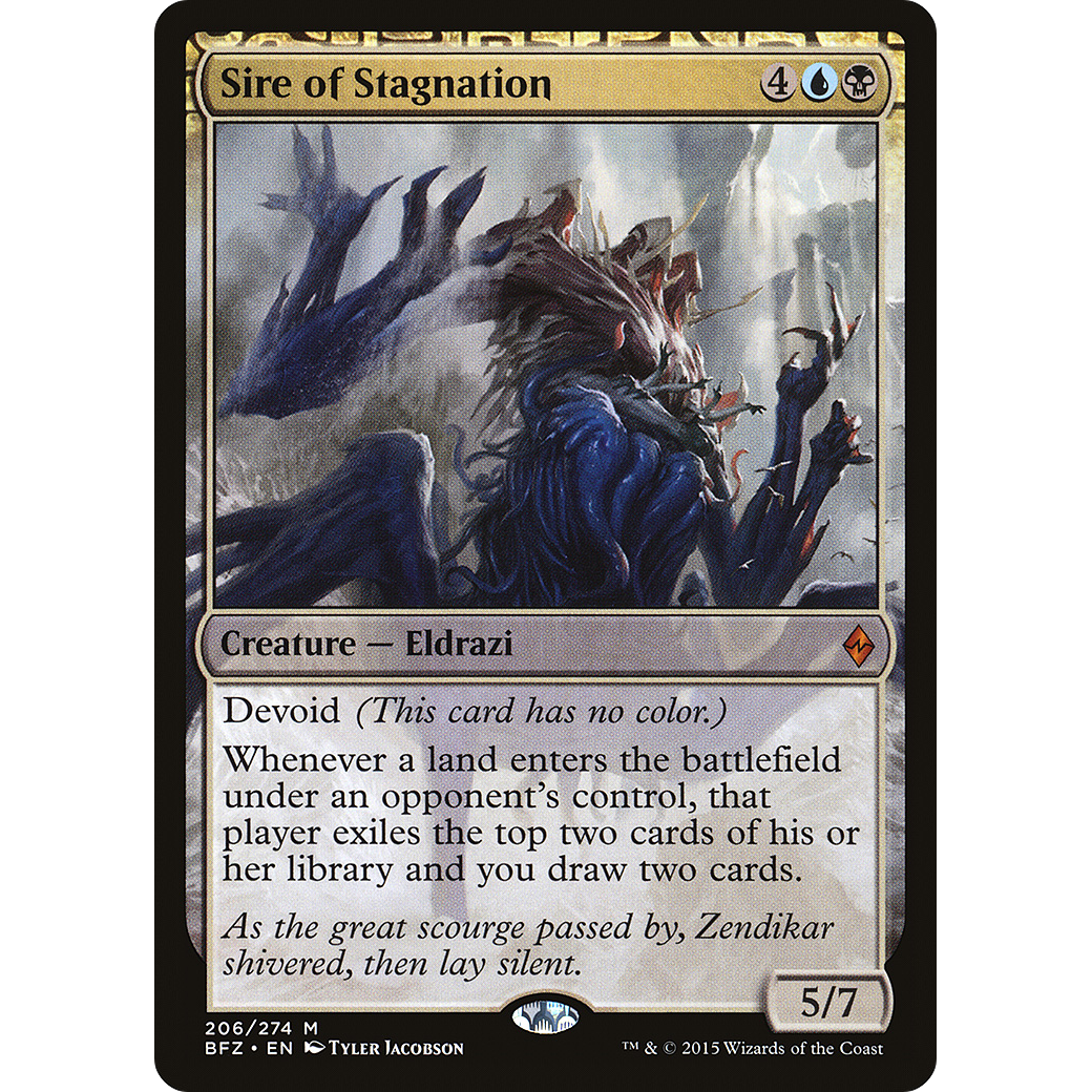 Sire of Stagnation (BFZ-206) - Battle for Zendikar: (devoid) Foil