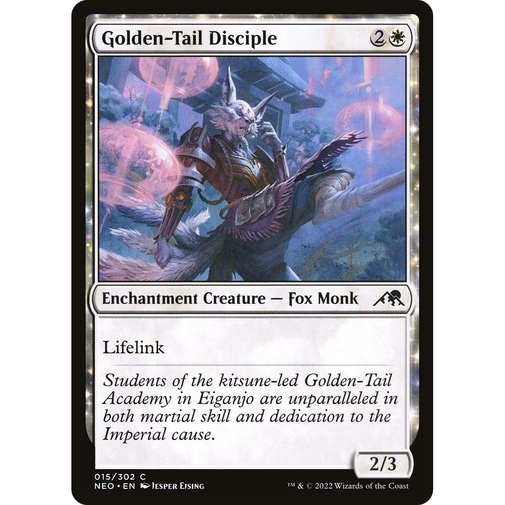 Golden-Tail Disciple (NEO-015) - Kamigawa: Neon Dynasty: (enchantment)