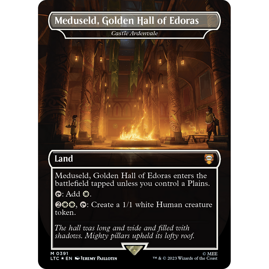 Castle Ardenvale (LTC-391) - Tales of Middle-earth Commander / Meduseld, Golden Hall of Edoras (Borderless) Foil