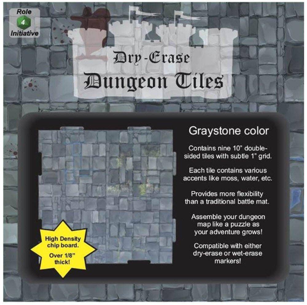 Dry Erase Dungeon Tiles, various colors, shapes, and sizes: Sand / Five 10" & Sixteen 5" Squares