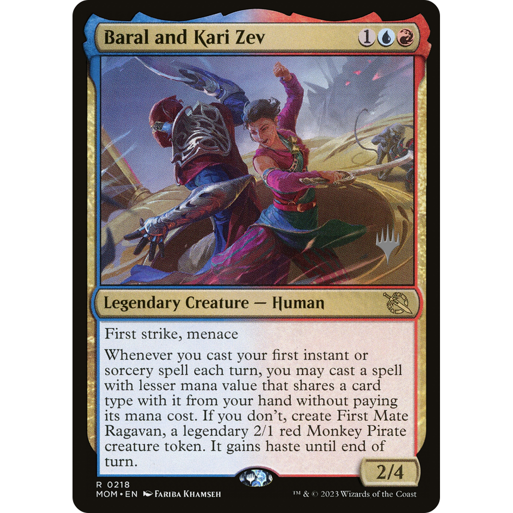 Baral and Kari Zev (PPMOM-218P) - March of the Machine Promos Foil