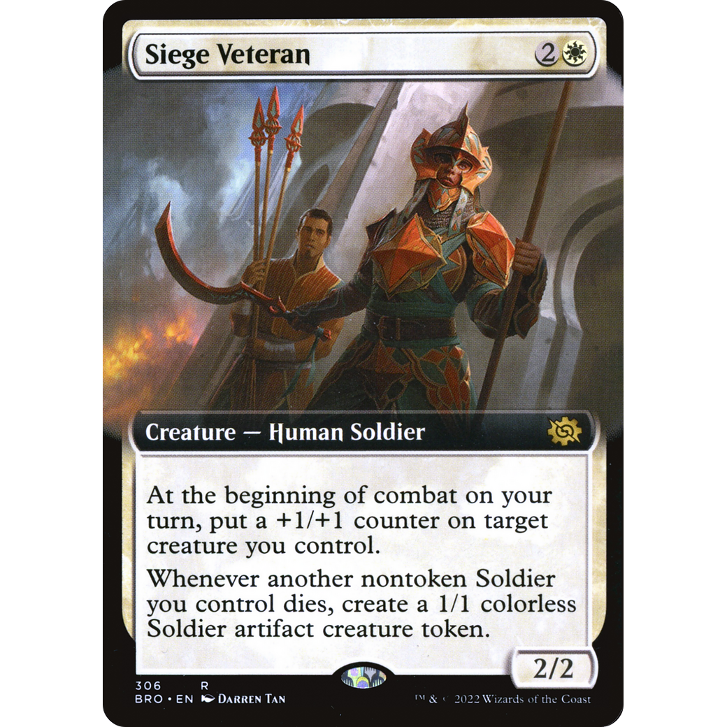 Siege Veteran (Extended Art) (BRO-306) - The Brothers' War: (Extended Art)