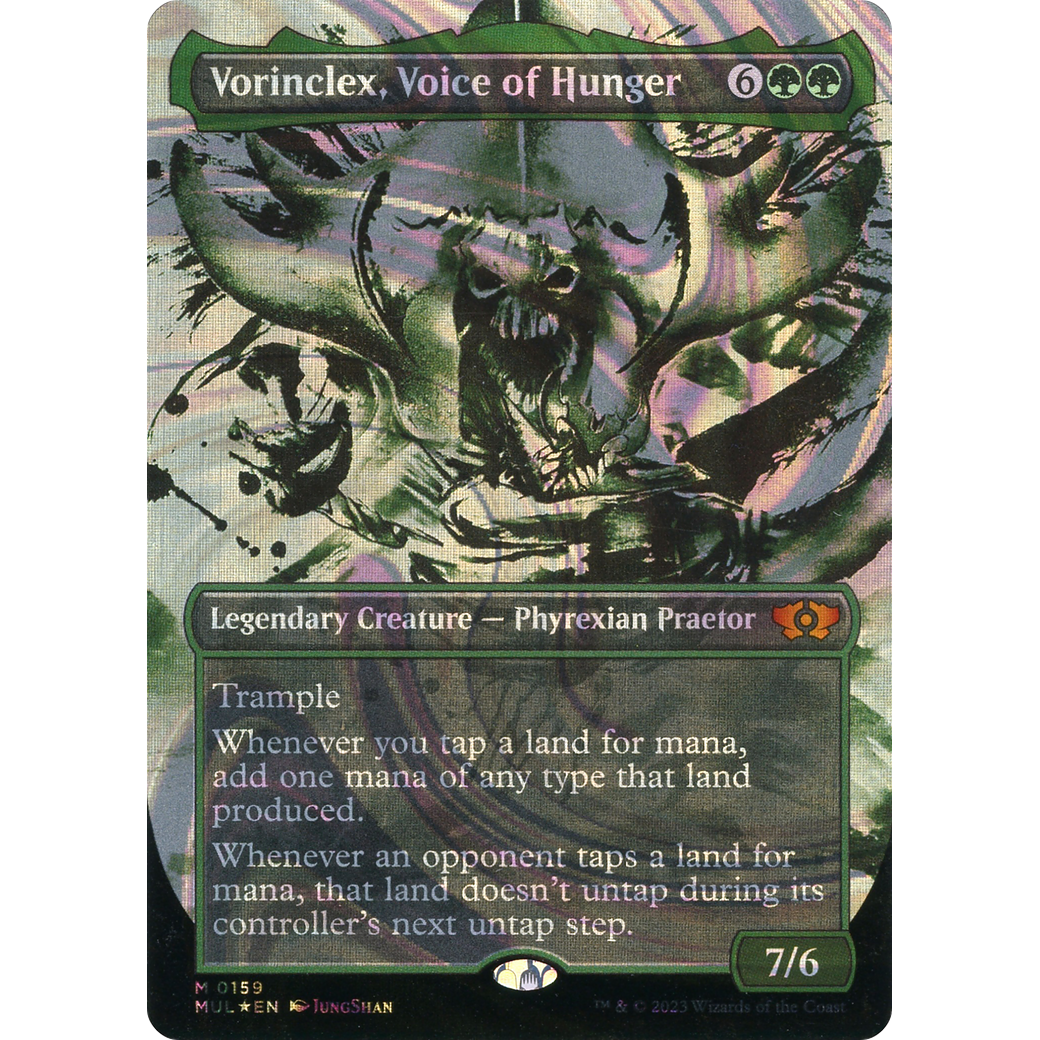 Vorinclex, Voice of Hunger (Halo Foil) (MUL-159) - Multiverse Legends: (Showcase) (Borderless) Foil
