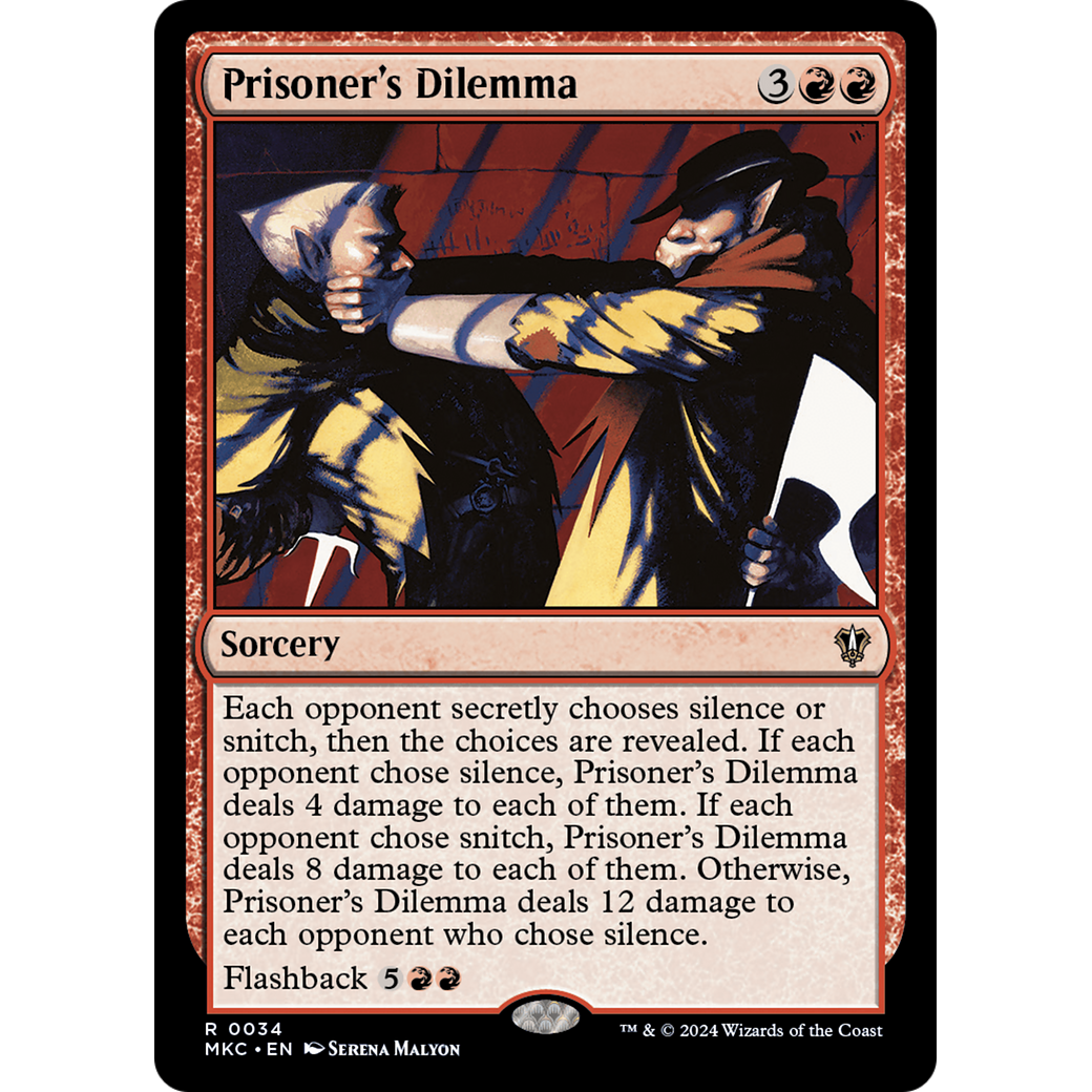 Prisoner's Dilemma (MKC-034) - Murders at Karlov Manor Commander