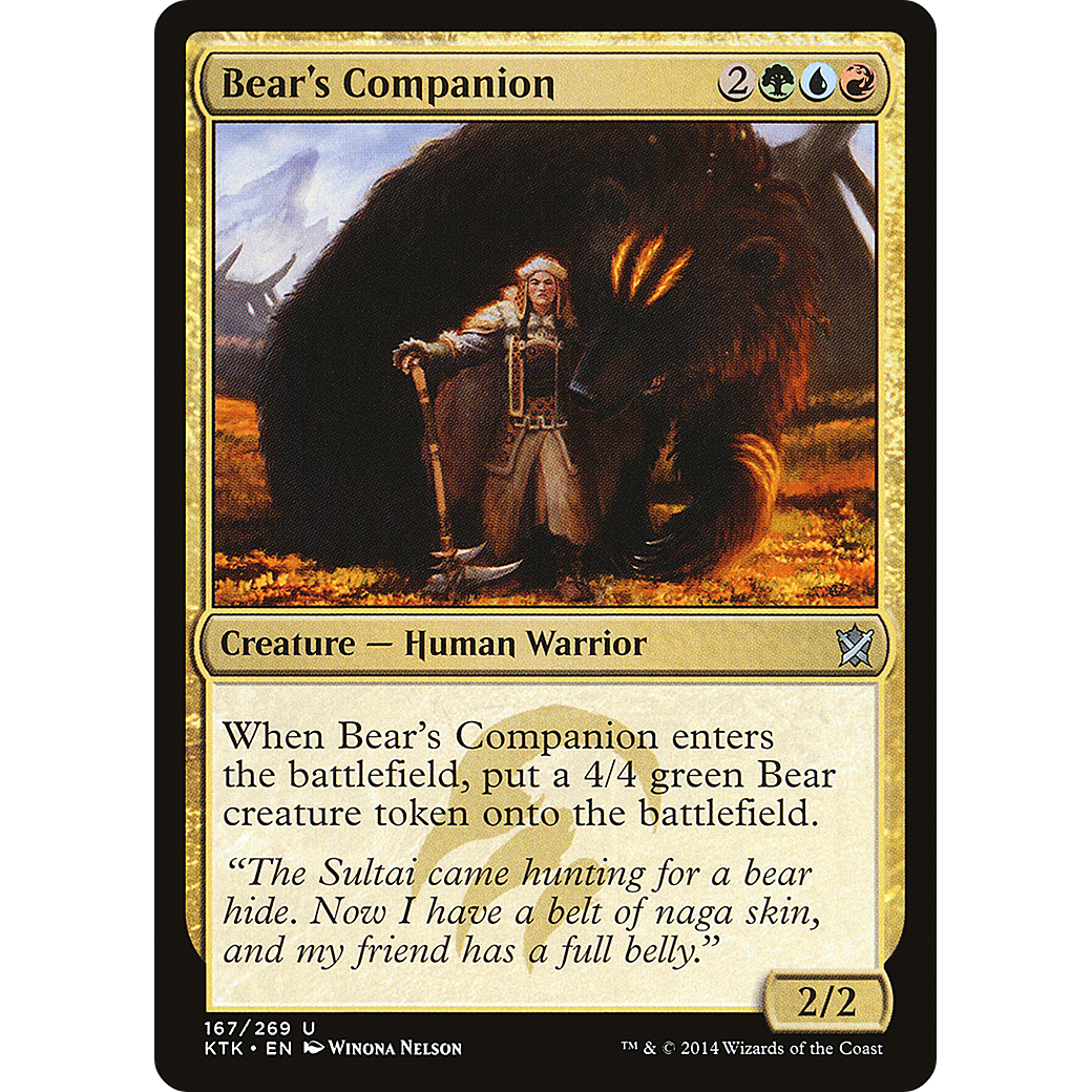 Bear's Companion (KTK-167) - Khans of Tarkir Foil