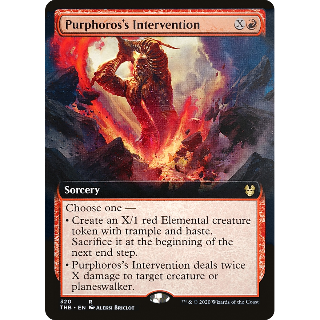 Purphoros's Intervention (Extended Art) (THB-320) - Theros Beyond Death: (Extended Art)