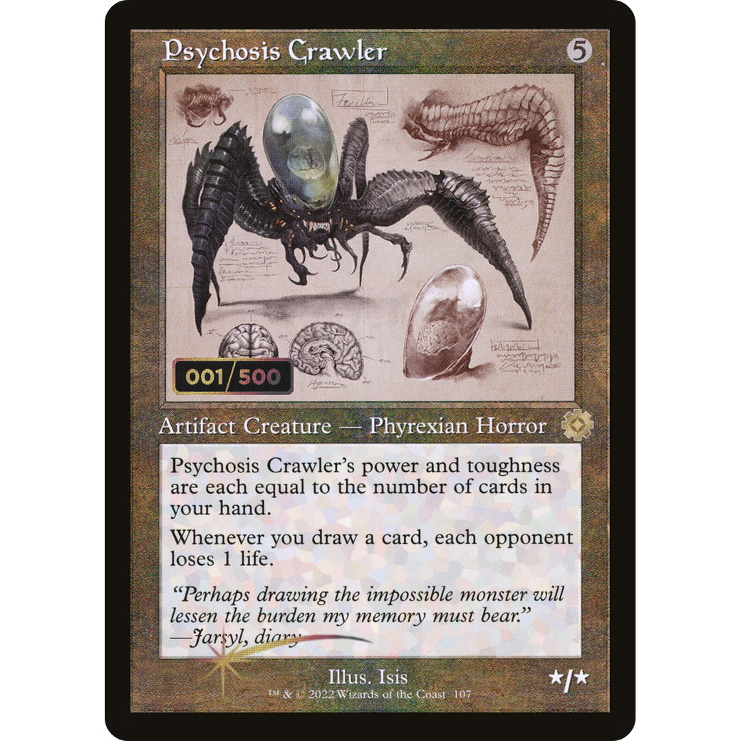 Psychosis Crawler (Schematic) (Serial Numbered) (BRR-107) - The Brothers' War Retro Artifacts Foil