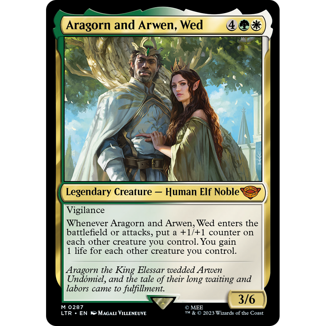 Aragorn and Arwen, Wed (LTR-287) - The Lord of the Rings: Tales of Middle-earth Foil
