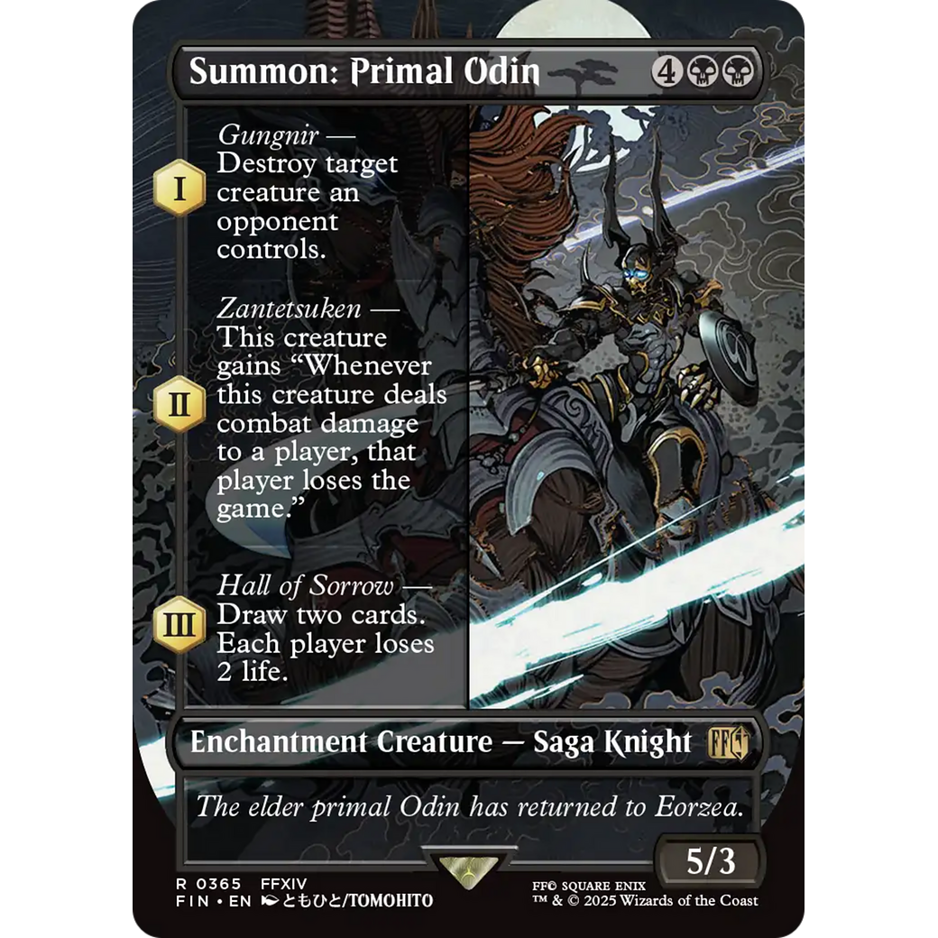Summon: Primal Odin (FIN-365) - FINAL FANTASY: (enchantment) (Borderless)