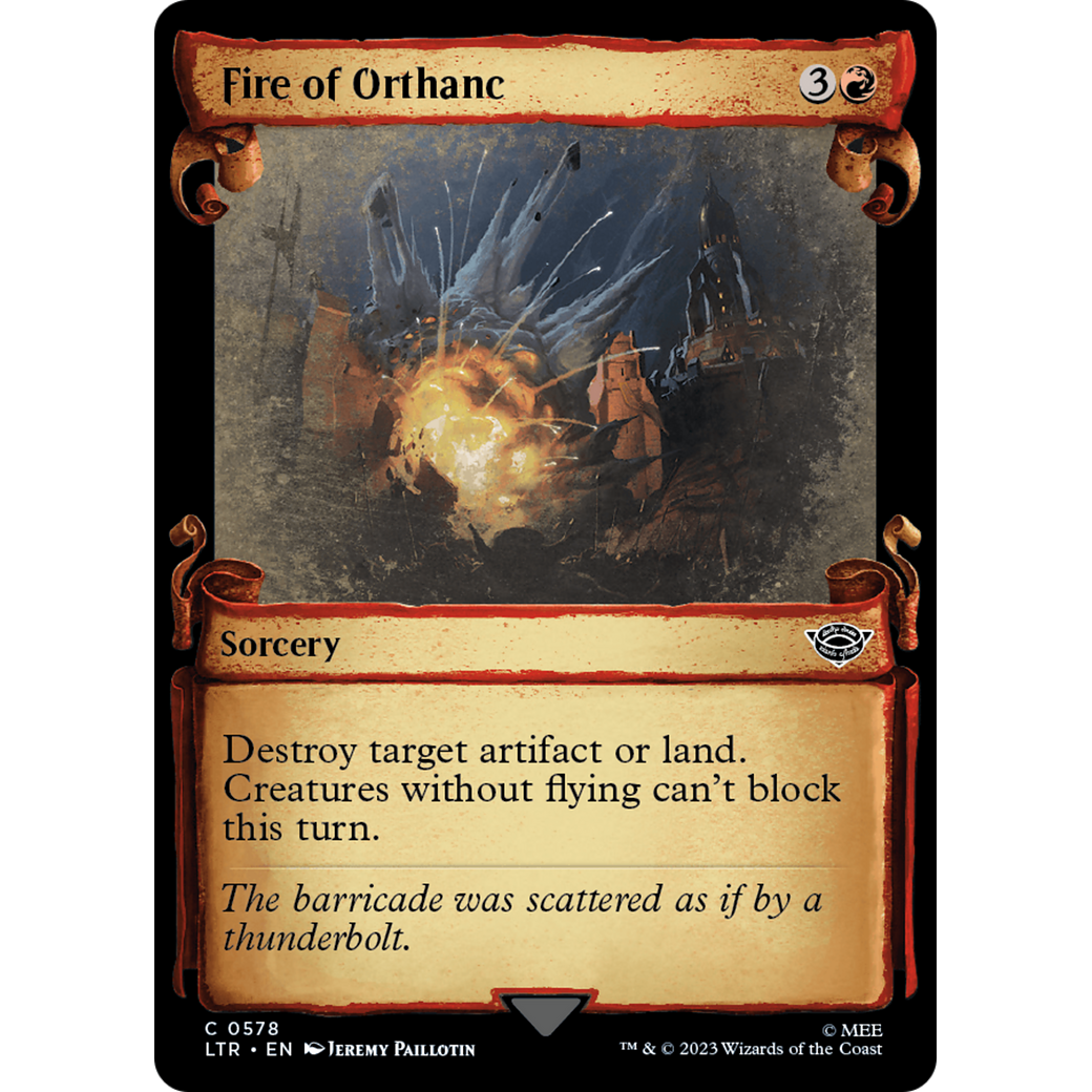 Fire of Orthanc (LTR-578) - The Lord of the Rings: Tales of Middle-earth: (Showcase) Foil