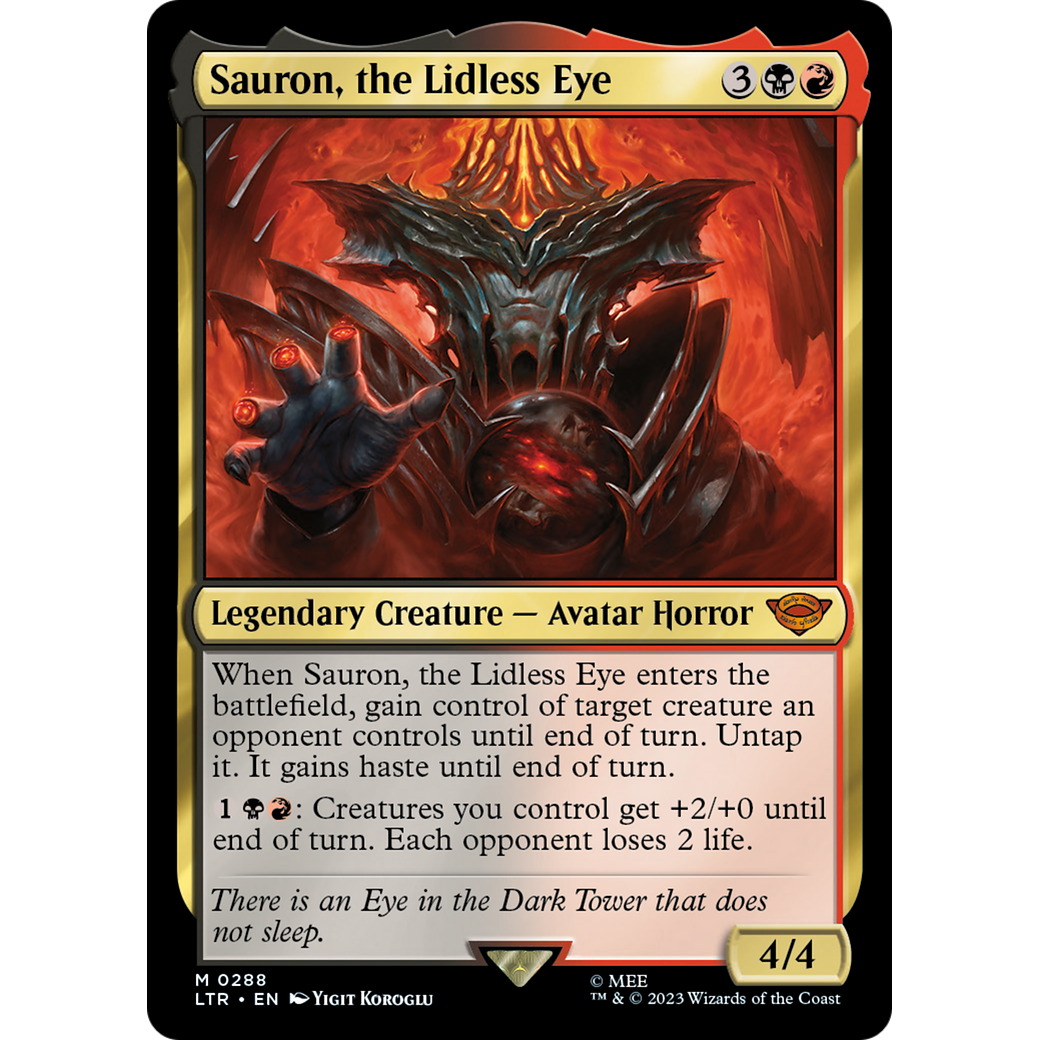 Sauron, the Lidless Eye (LTR-288) - The Lord of the Rings: Tales of Middle-earth Foil