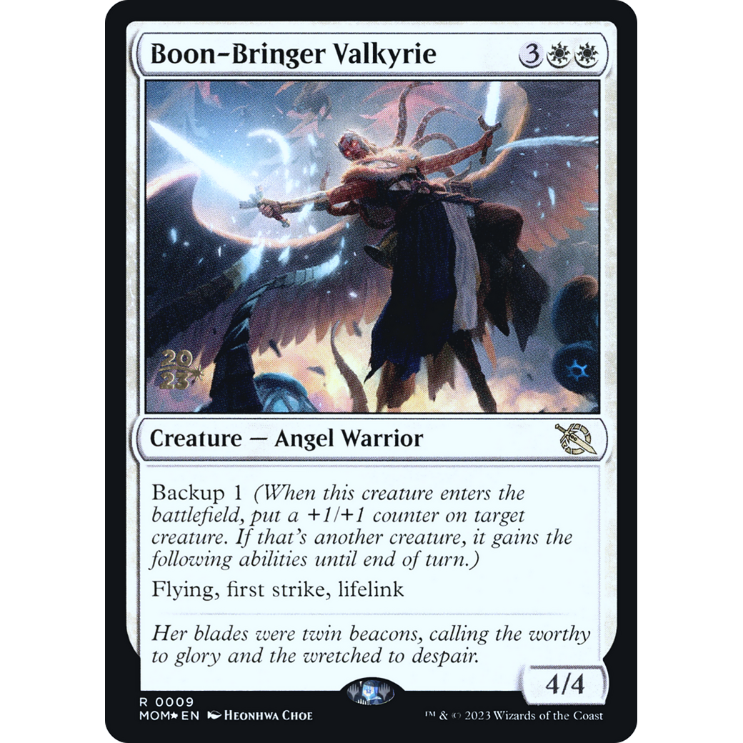 Boon-Bringer Valkyrie (PRE-09S) - March of the Machine Promos Foil