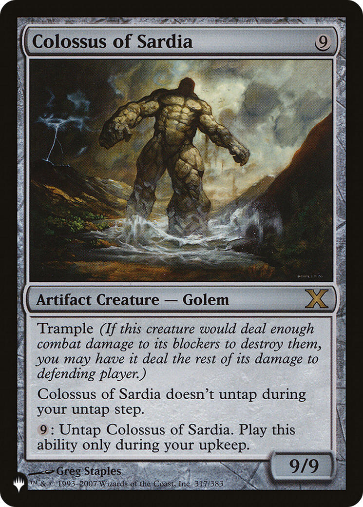 Colossus of Sardia (LIST-317/383) - The List