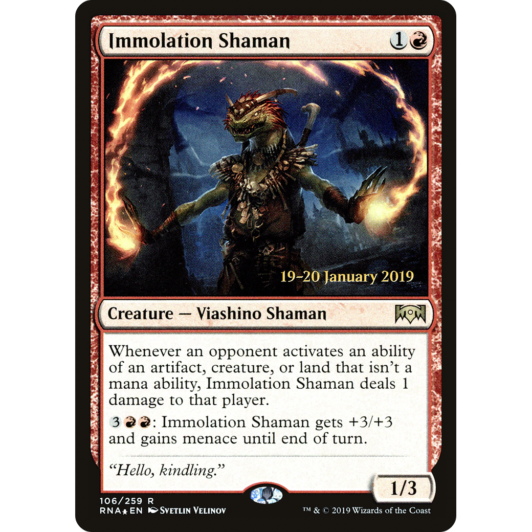 Immolation Shaman (PRE-106) - Ravnica Allegiance Promos Foil