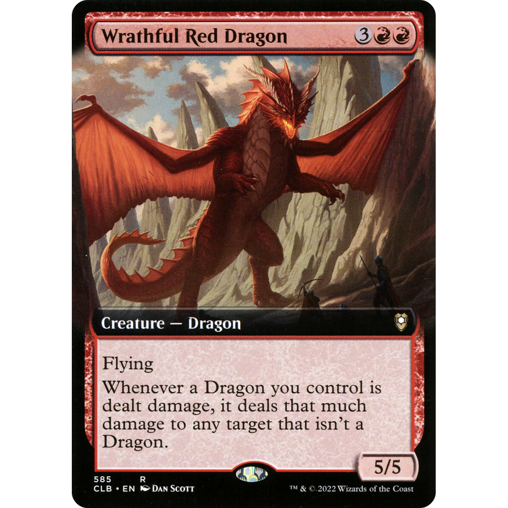 Wrathful Red Dragon (CLB-585) - Commander Legends: Battle for Baldur's Gate: (Extended Art) Foil